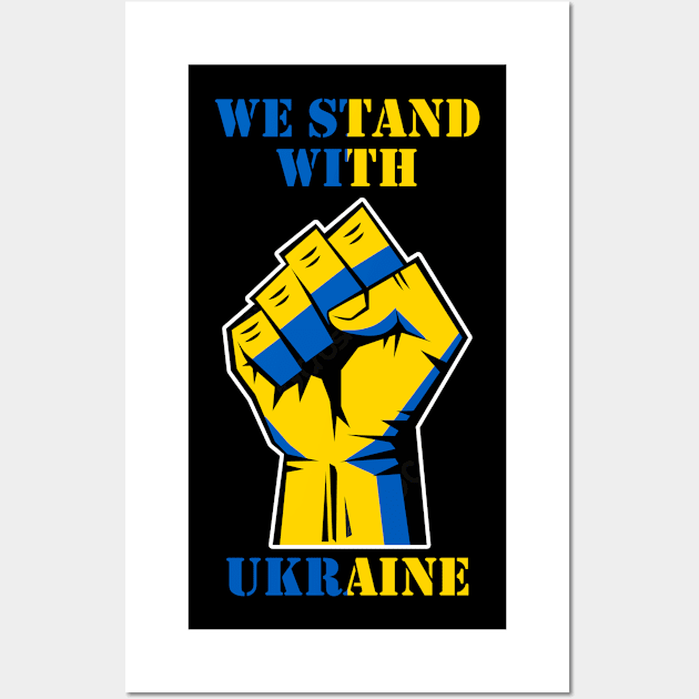 We Stand With Ukraine Wall Art by chjannet